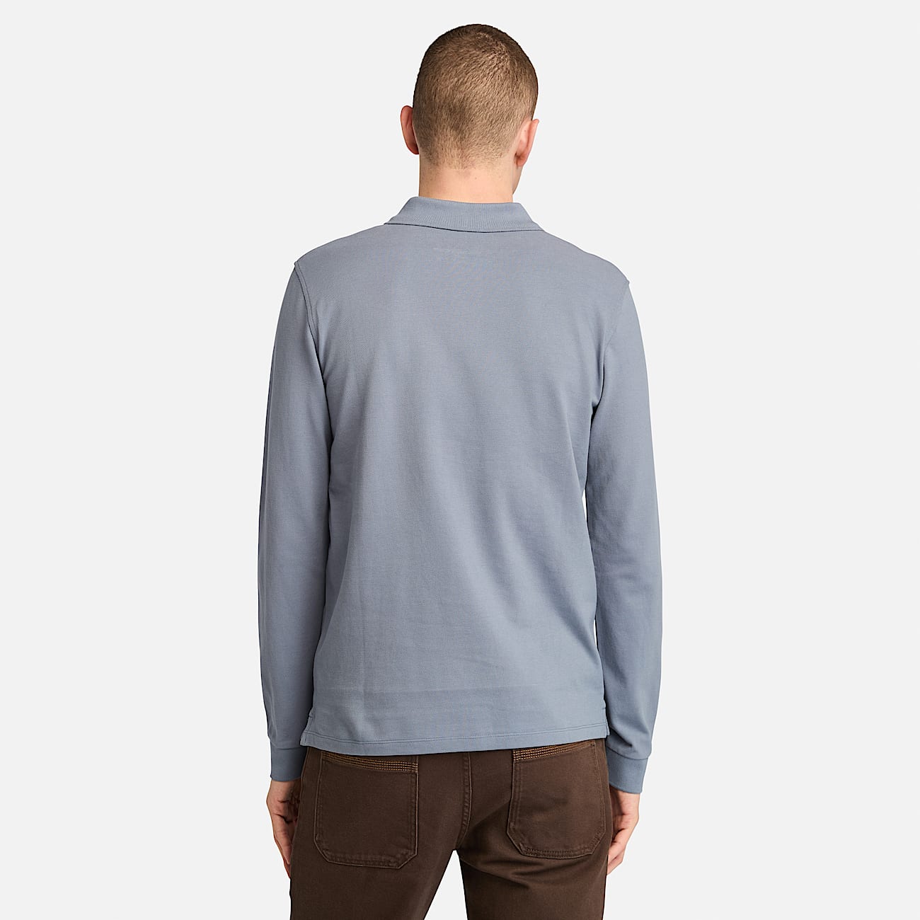 Millers River LS Pique Polo for Men in Grey