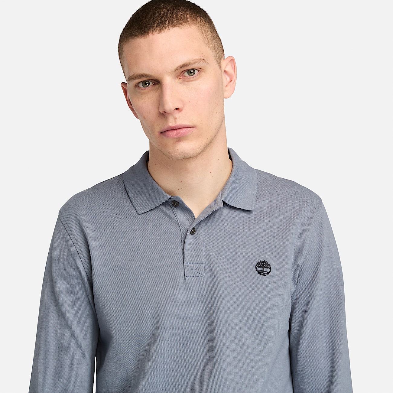 Millers River LS Pique Polo for Men in Grey