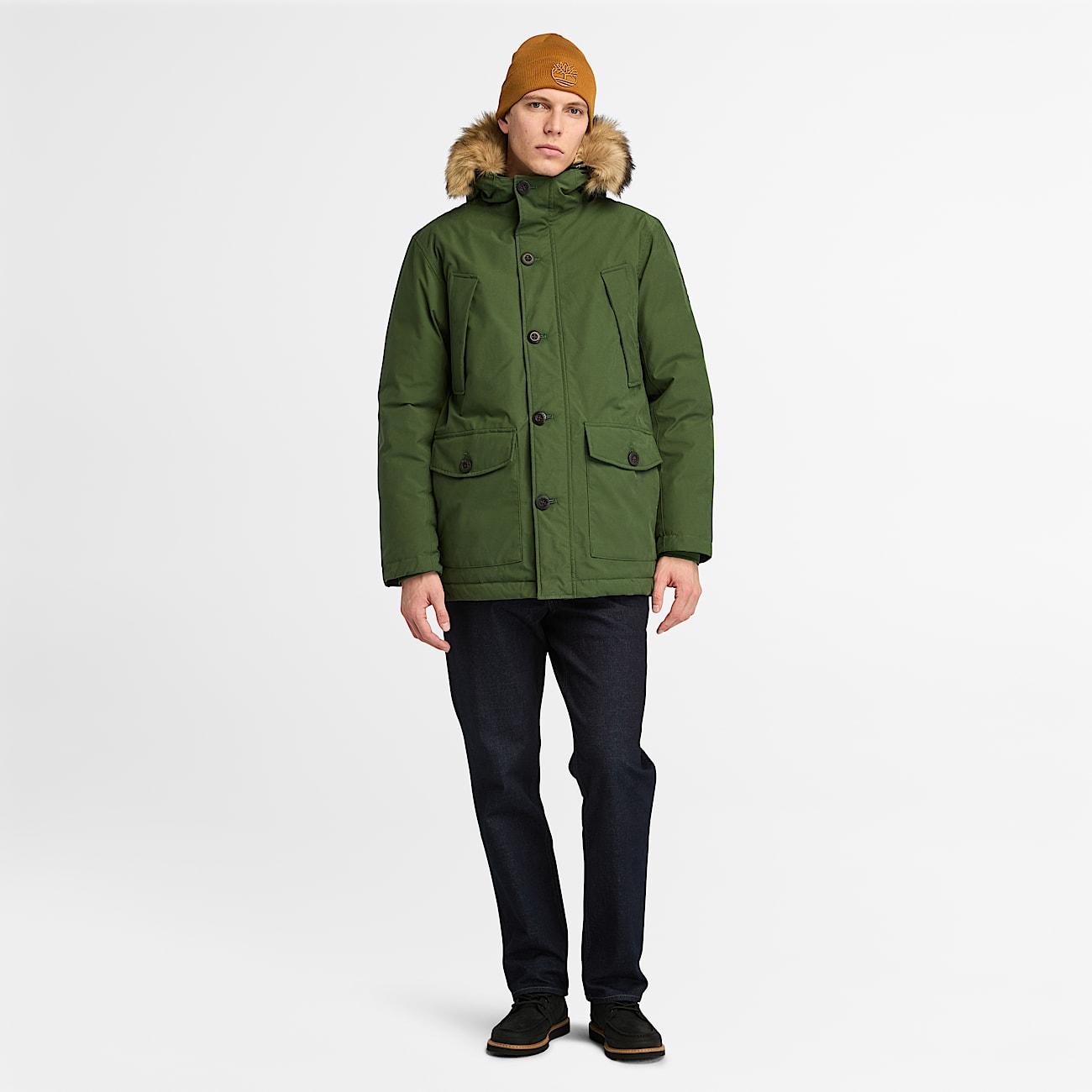 Wasserdichter Scar Ridge Parka für Herren in Dunkelgrün