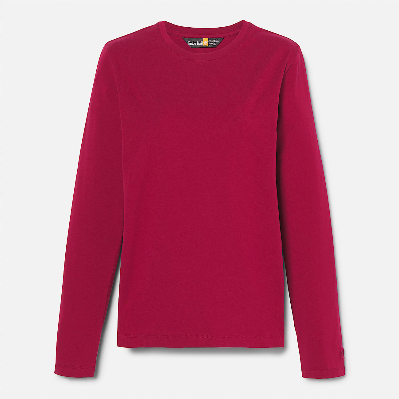 T-shirt A Maniche Lunghe Fucsia In Cotone Stretch A Costine Con Volant - Foto 13