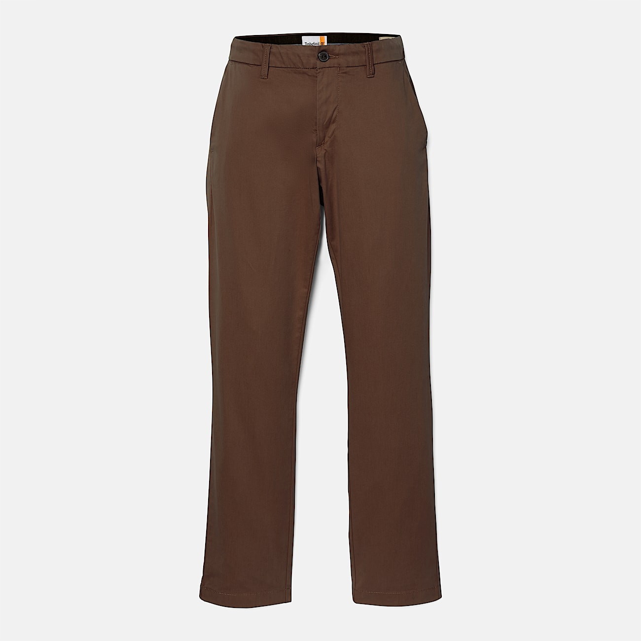 Stretch Twill Chino Trousers for Men in Brown