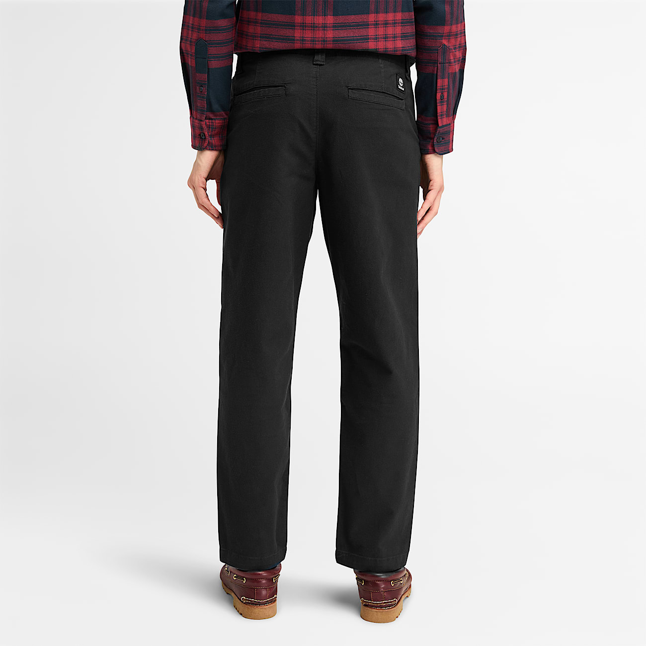 Claremont Brushed Twill Chino Trousers for Men in Black