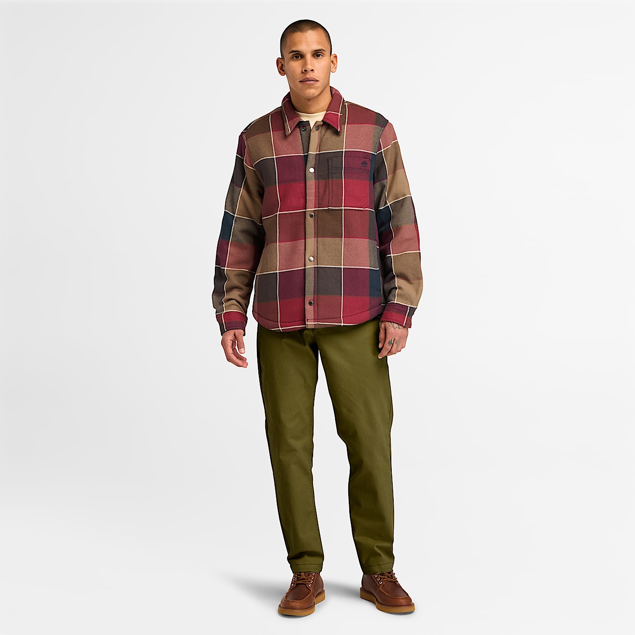 Claremont Brushed Twill Chino Trousers for Men in Green - 2