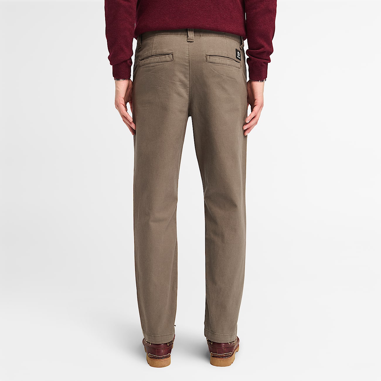 Claremont Brushed Twill Chino Trousers for Men in Brown