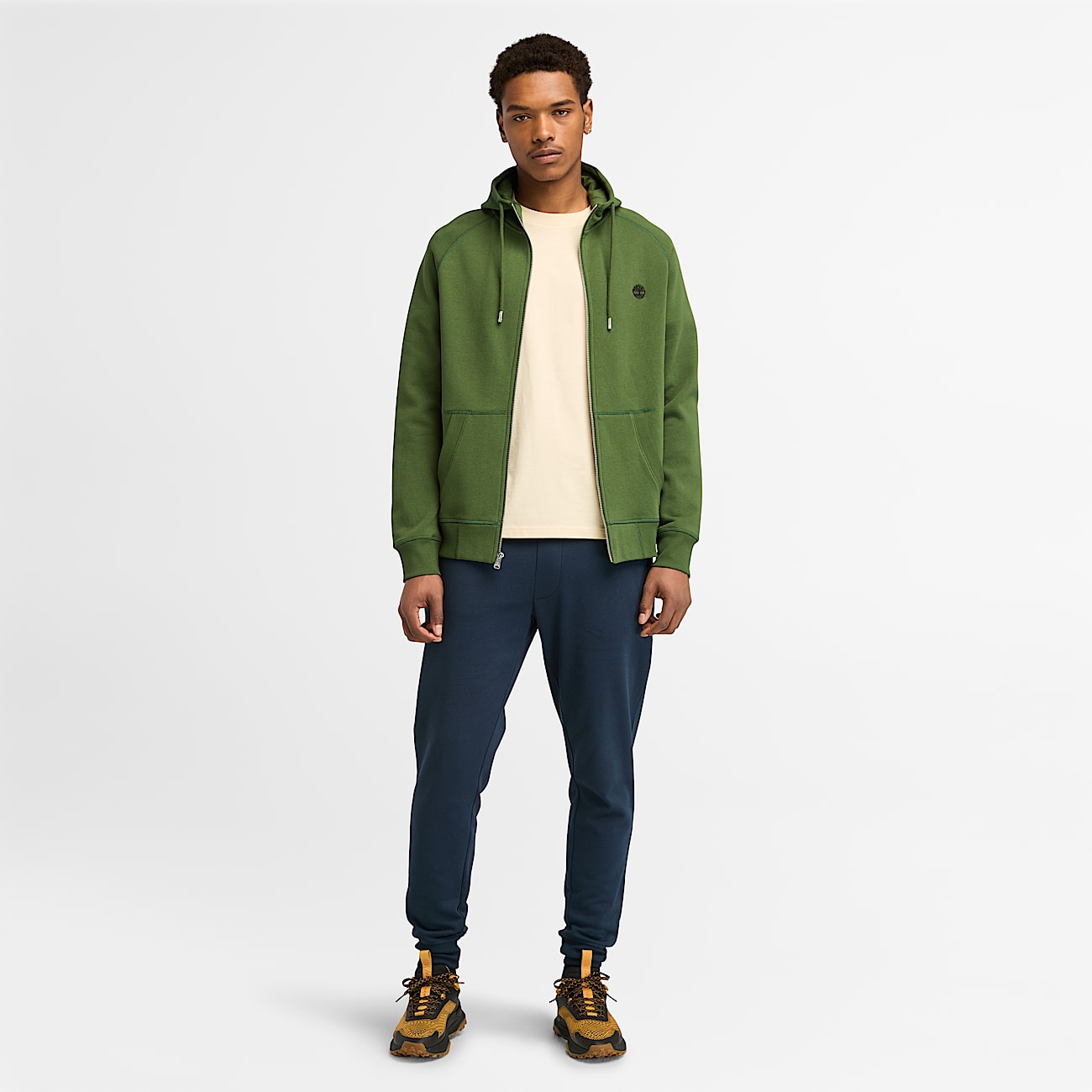 Exeter River Full Zip Hoodie for Men in Dark Green