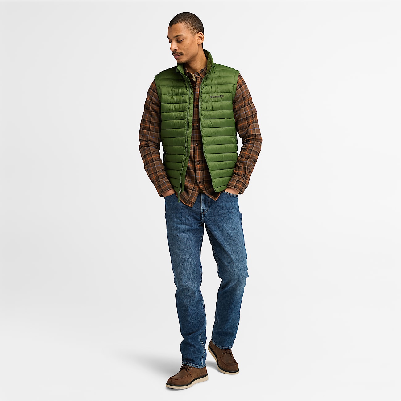 Axis Peak Durable Water-Repellent Vest for Men in Green