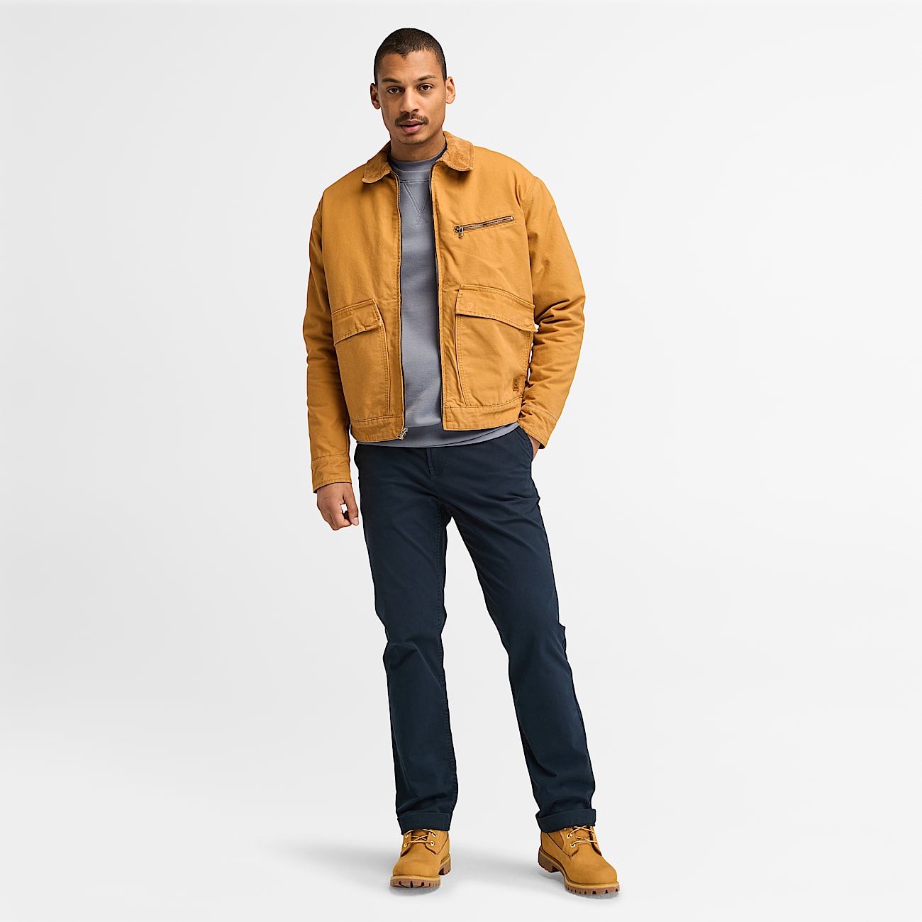 Strafford Washed Canvas Insulated Jacket for Men in Yellow