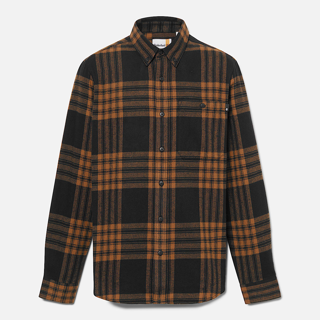 Camicia a Quadri in Flanella di Peso Medio da Uomo in marrone - 5