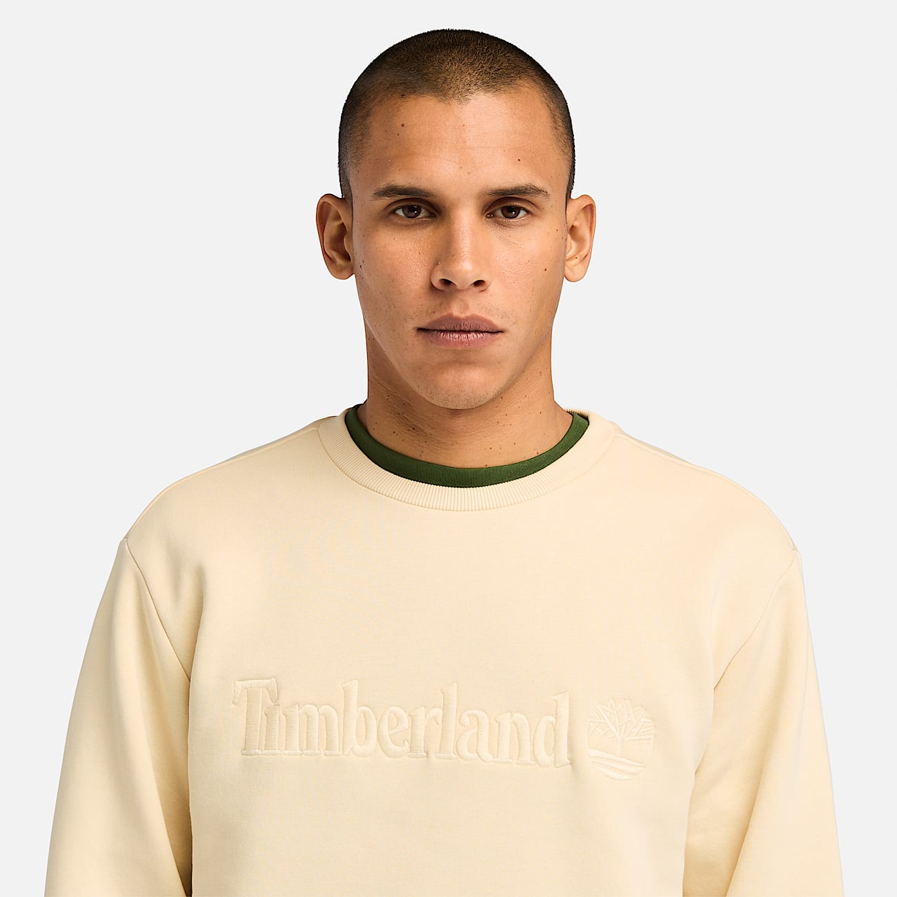 Felpa Girocollo Hampthon da Uomo in beige