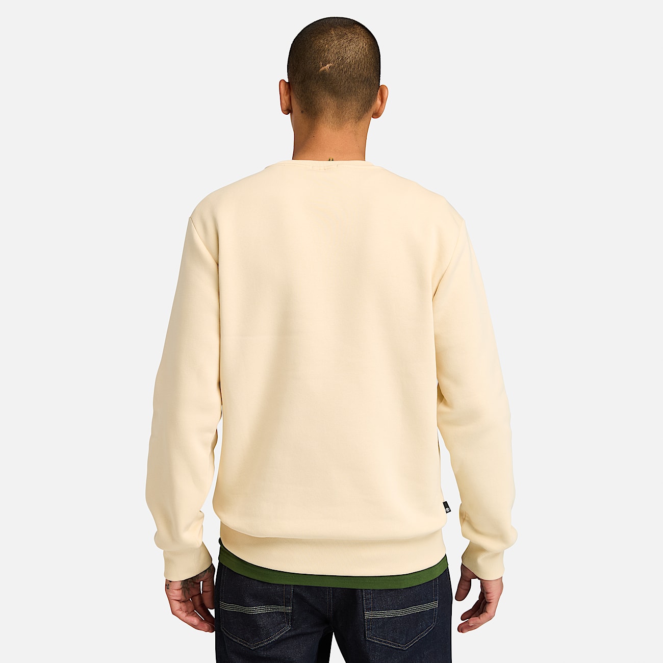 Felpa Girocollo Hampthon da Uomo in beige