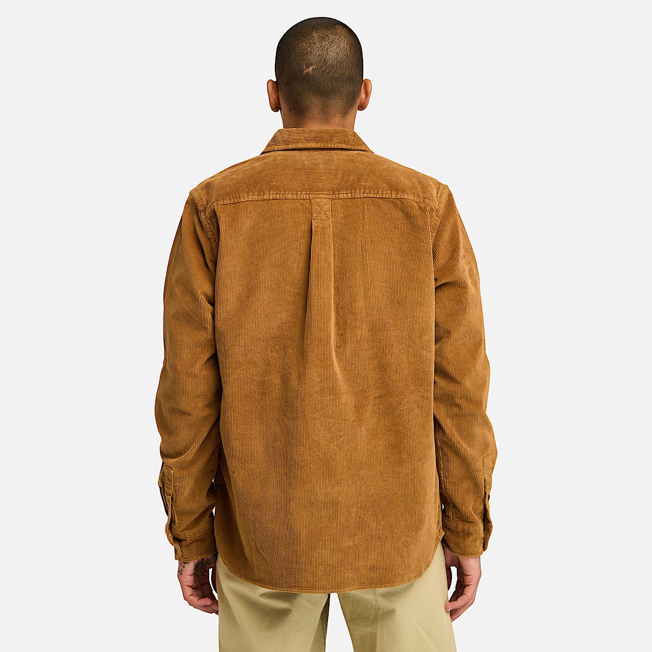 Corduroy Overshirt for Men in Dark Yellow