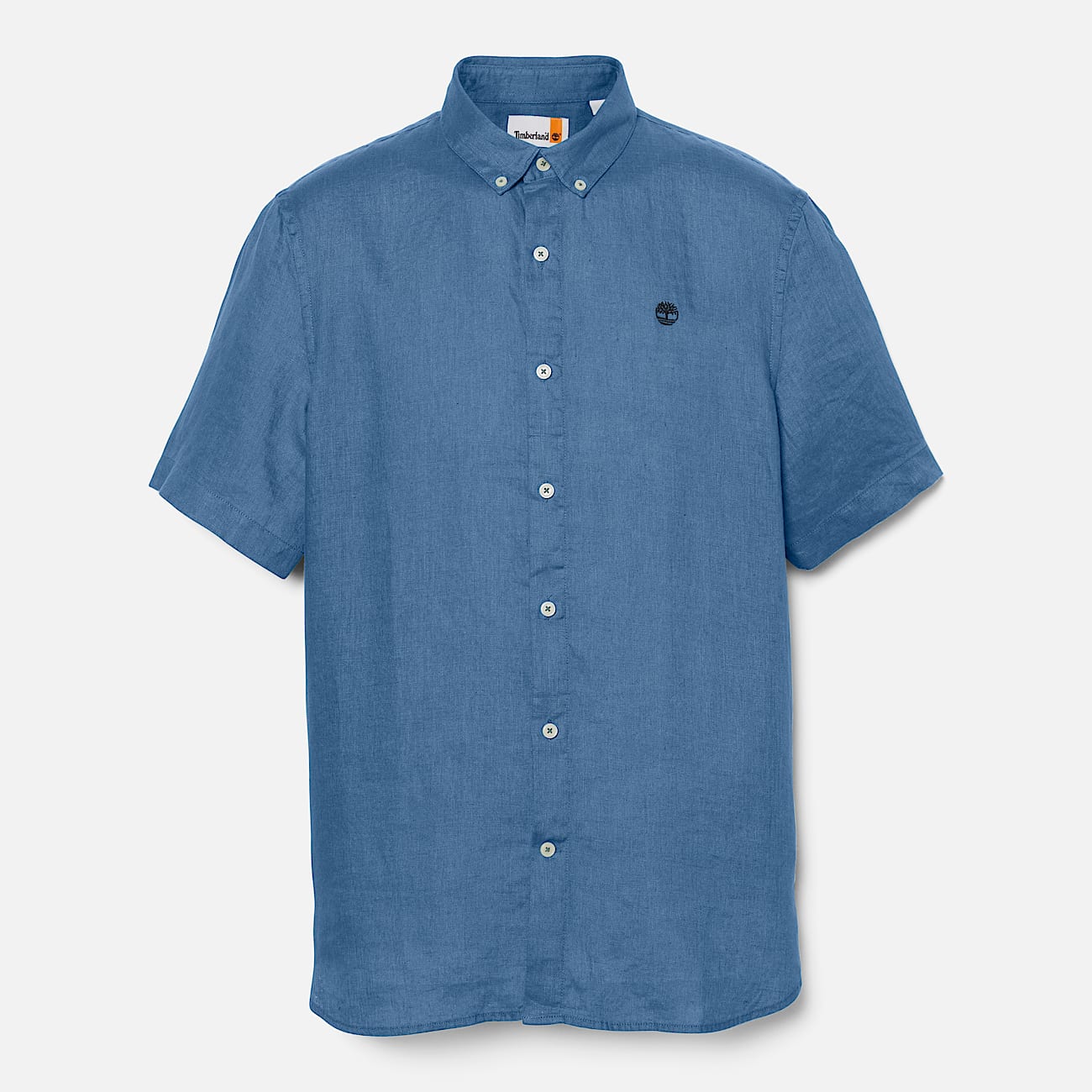Camisa de Manga Curta em Linho Mill Brook para Homem em azul-marinho - 5