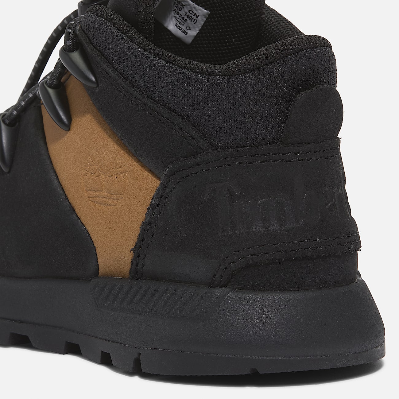 Sprint Trekker Halfhoge Vetersneaker voor peuters en kleuters in zwart/geel - 7