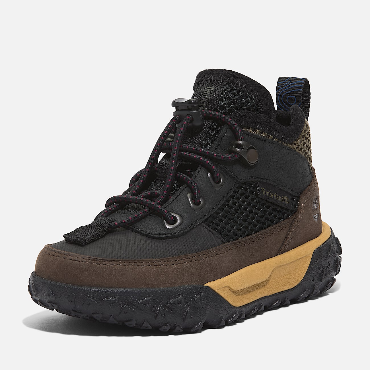 Scarpa Hiker Bassa con Cordino Elastico GreenStride™ Motion 6 da Bambino (dal 20 al 30) in colore nero e marrone - 9
