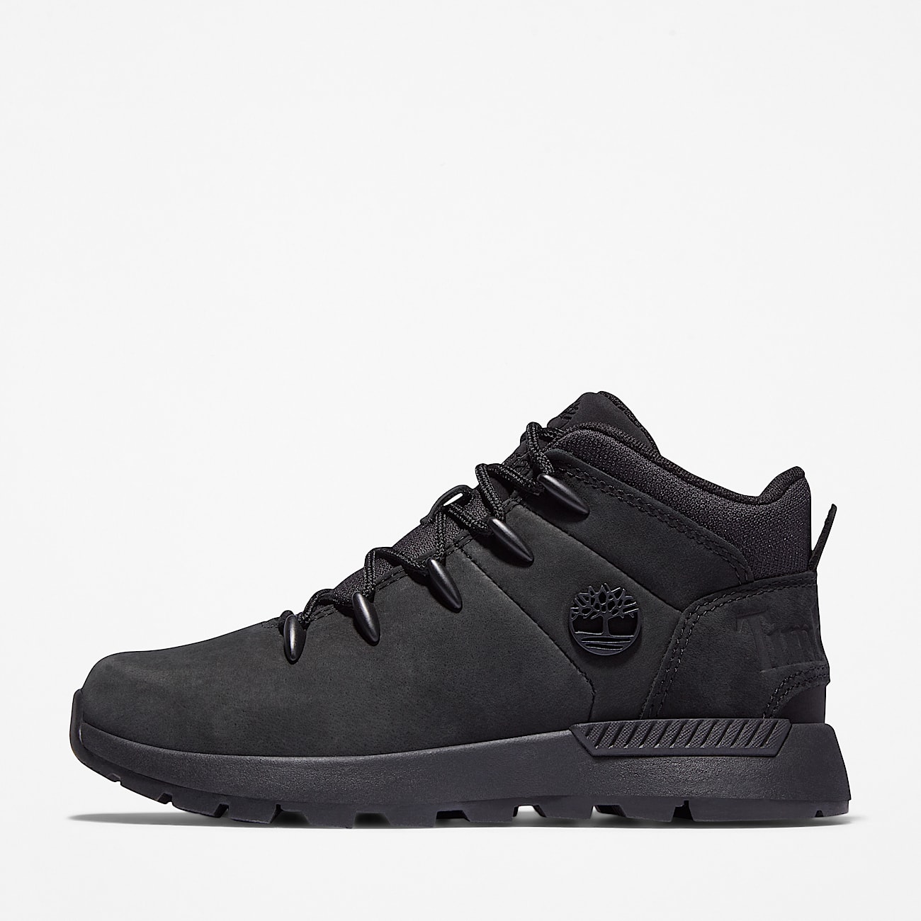 Sprint Trekker Mid Lace-Up Trainer for Youth in Black - 7
