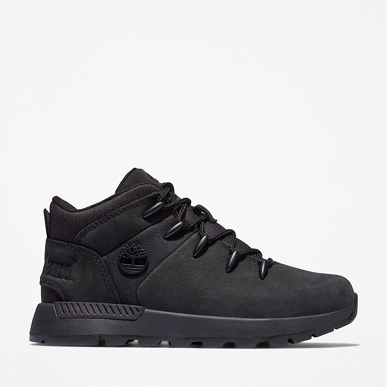 Sprint Trekker Mid Lace-Up Trainer for Youth in Black - 1