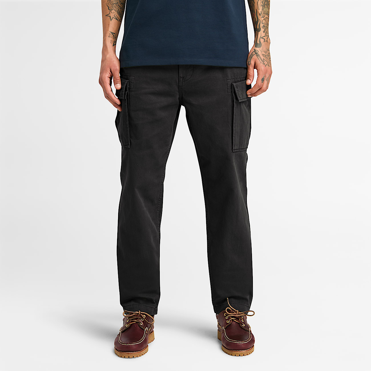 Pantaloni Cargo in Twill Brookline da Uomo in colore nero - 1