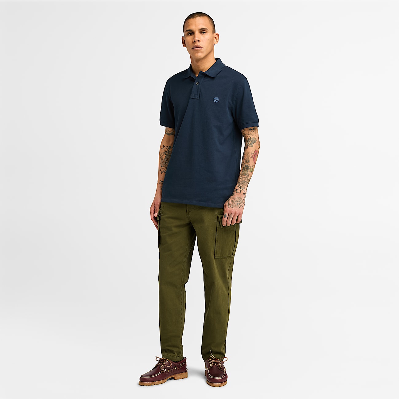 Pantalon cargo en sergé Brookline pour homme en vert