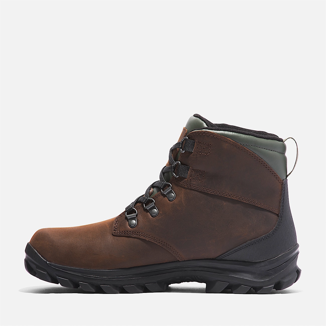 Botas de nieve de media caña impermeables con cordones Chillberg para hombre en marrón oscuro - 6