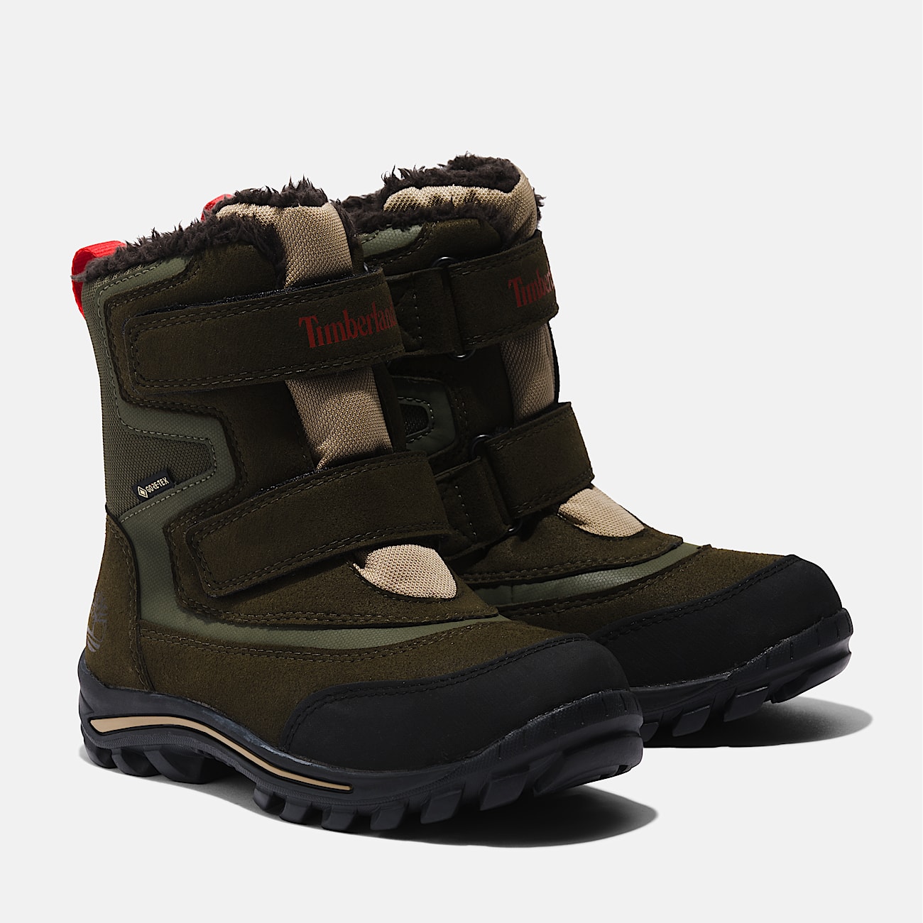 Chillberg Mid Hook & Loop Snow Boot with Gore-Tex® Bootie for Junior in Green
