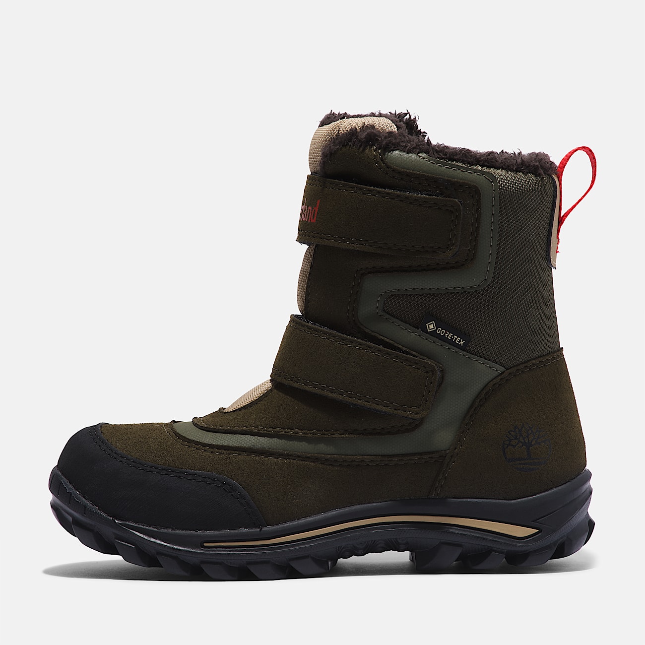 Chillberg Mid Hook & Loop Snow Boot with Gore-Tex® Bootie for Junior in Green