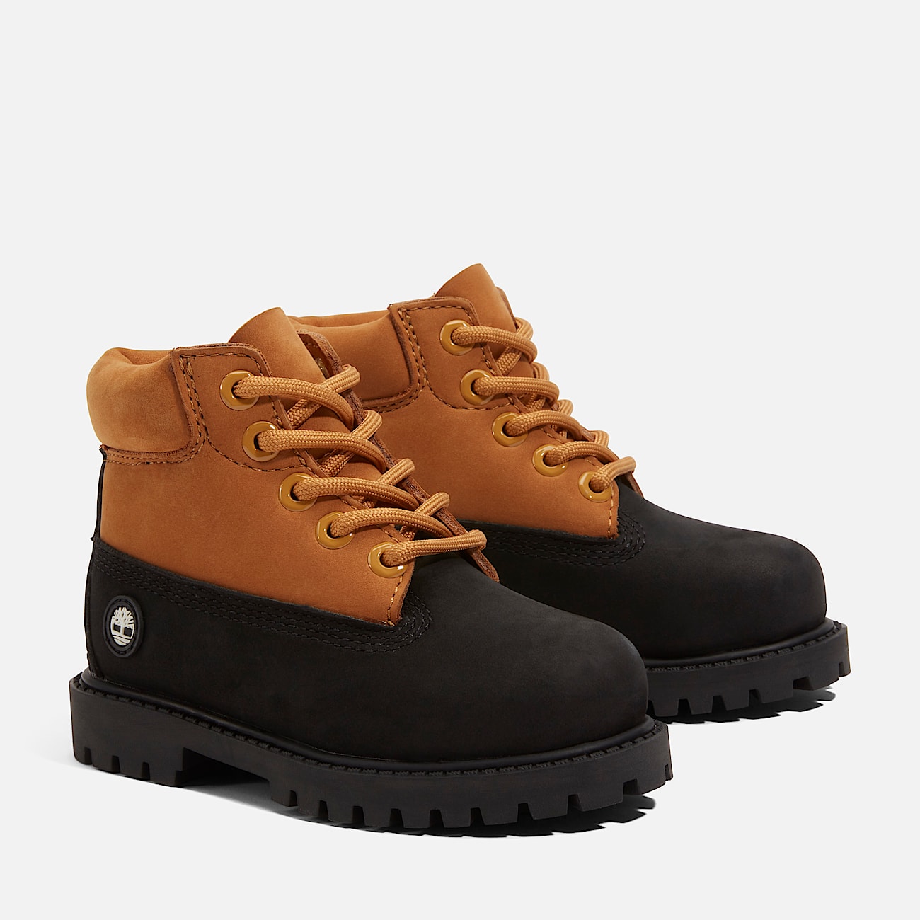 Bota Impermeável com Atacadores Timberland® Premium 6-Inch para Criança em preto/amarelo