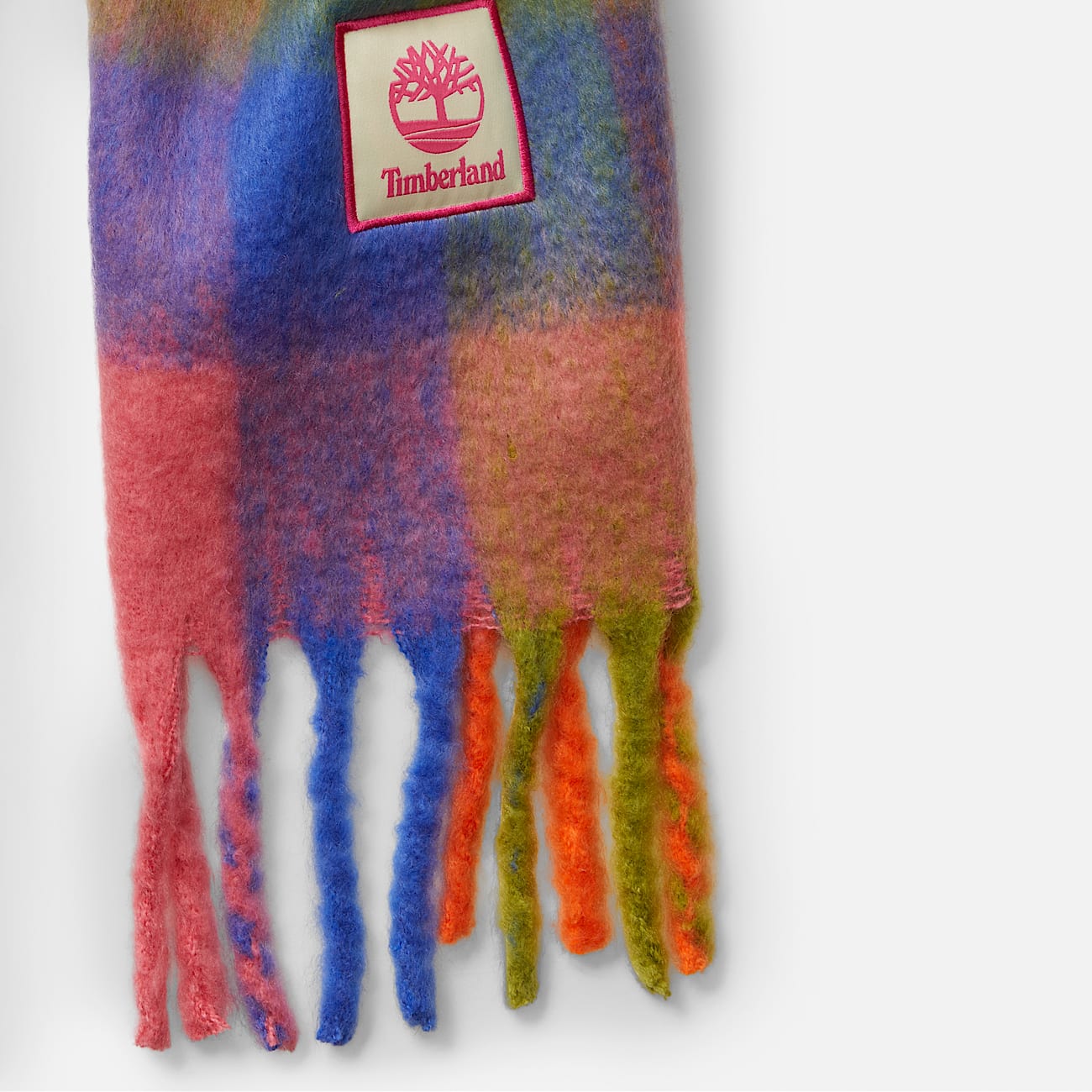 Sciarpa a Quadri in Tessuto Spazzolato da Donna in multicolore - 3
