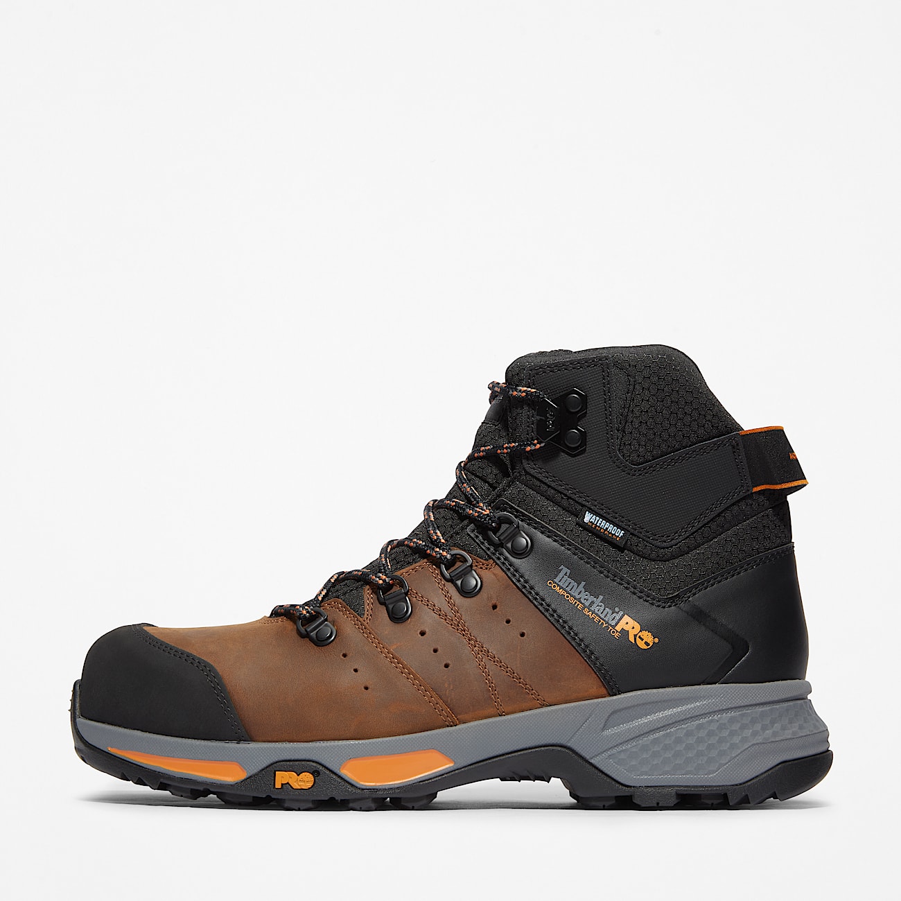 Wasserfester Switchback Work Boot mit Zehenschutz aus Verbundstoff für Herren in Braun - 8