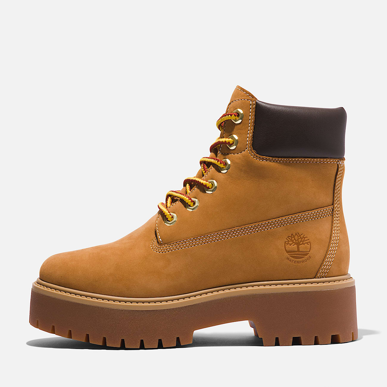 Stone Street 6-Inch Waterproof Platform Boot for Women in Yellow - 8