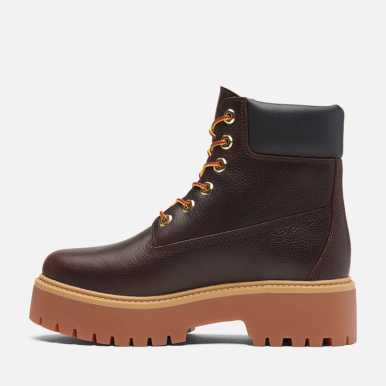 Stone Street Espresso 6-Inch Lace-Up Platform Waterproof Boot for Women in in Dark Brown/Black