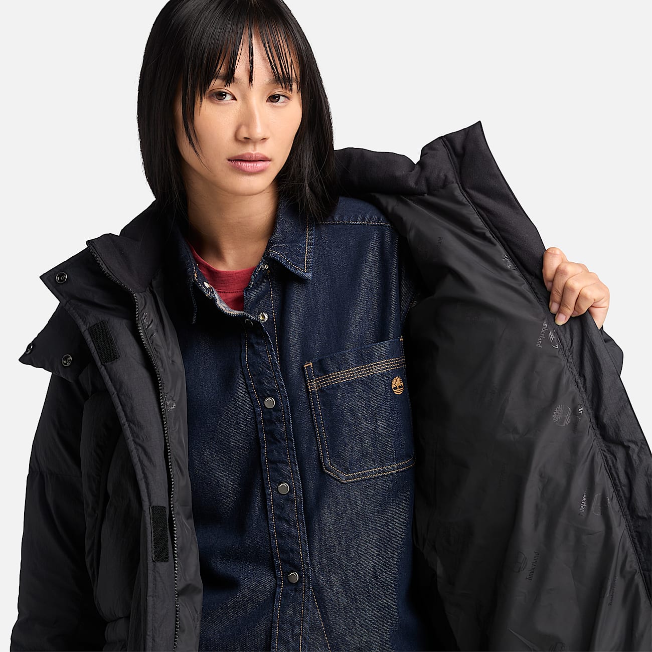 Parka longue à garnissage recyclé Howker pour femme en noir - 4