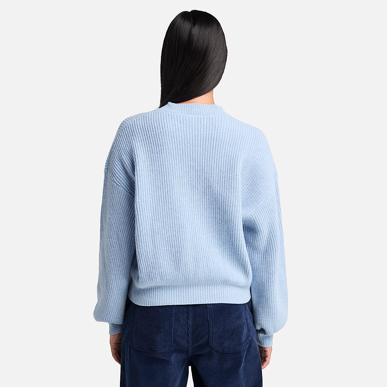 Wool Blend Crew Jumper for Women in Dark Blue