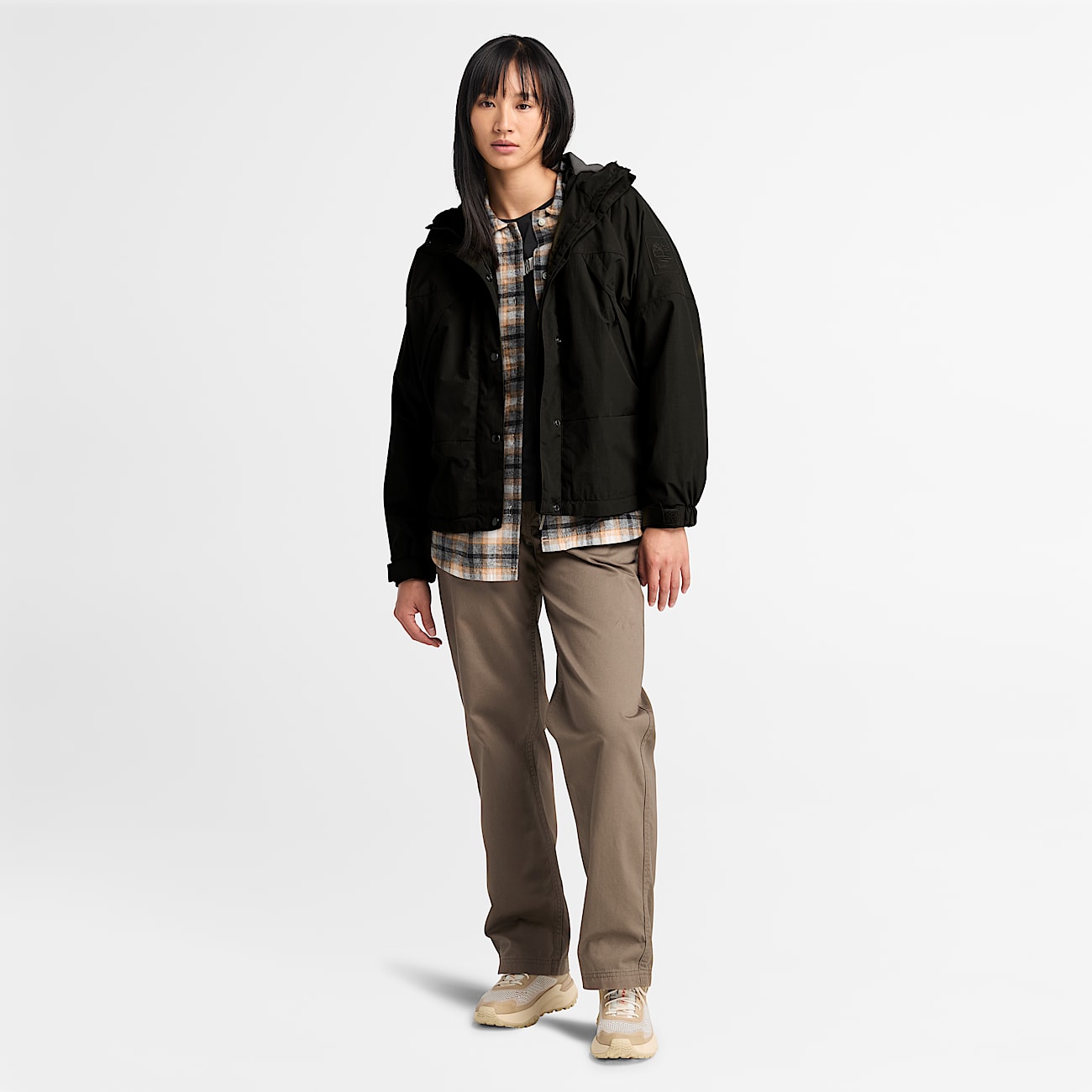Wasserabweisende Winnick Jacke mit Fleecefutter für Damen in Schwarz