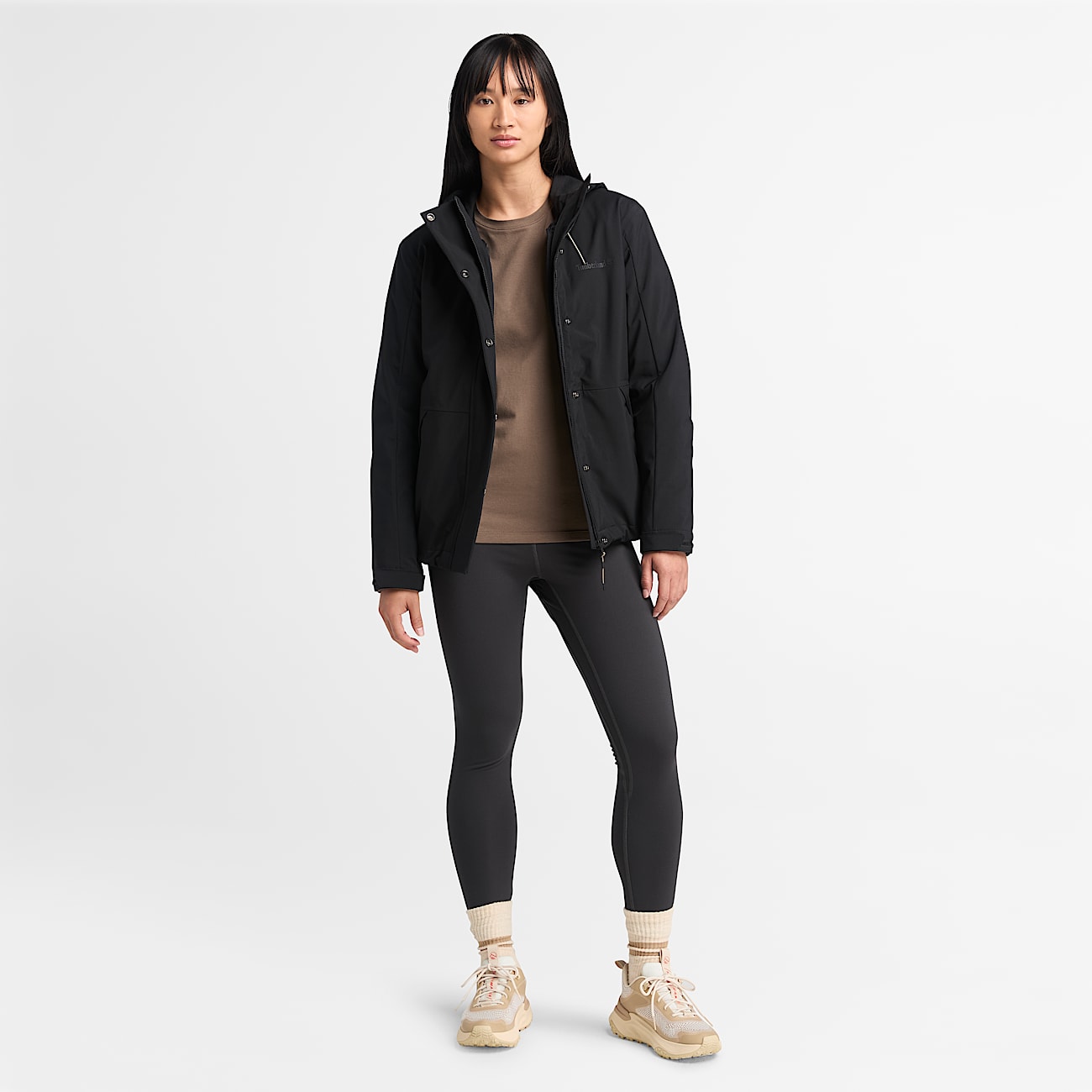 Veste 3-en-1 imperméable pour femme en noir - 2