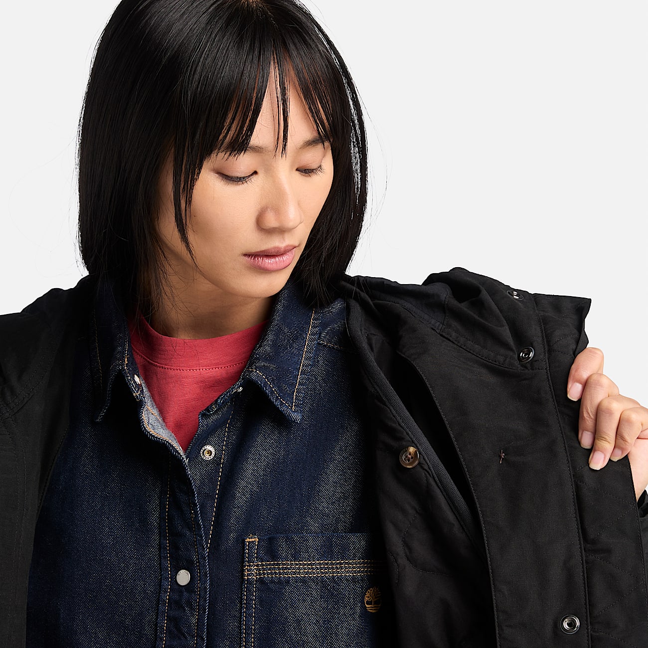 Light Insulated 2-In-1 City Parka for Women in Black