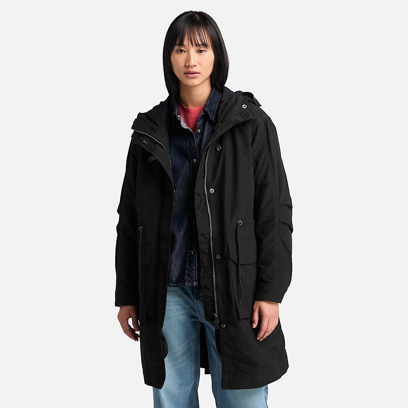 Light Insulated 2-In-1 City Parka for Women in Black