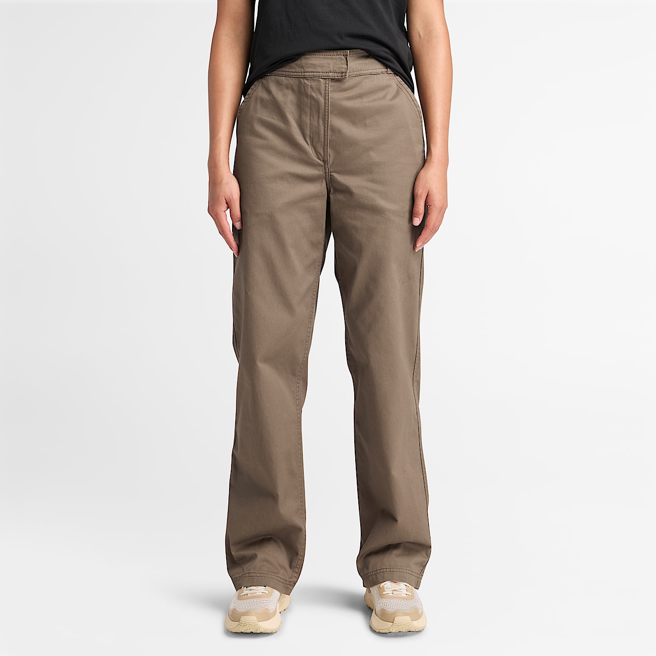 Claremont Straight-Leg Chino Trousers for Women in Brown