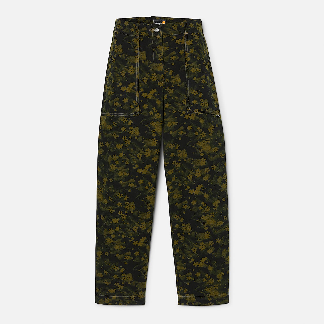 Pantalón estampado para mujer en negro/verde - 6
