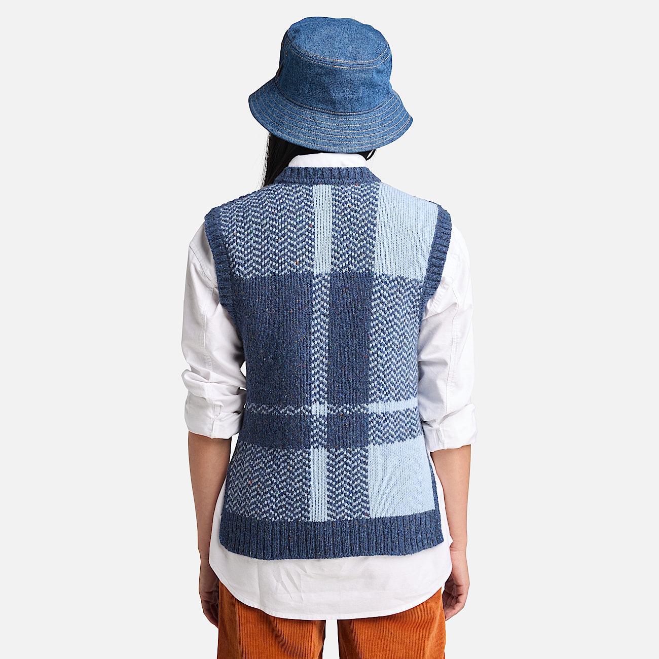 Gilet in Misto Lana da Donna in blu scuro - 4