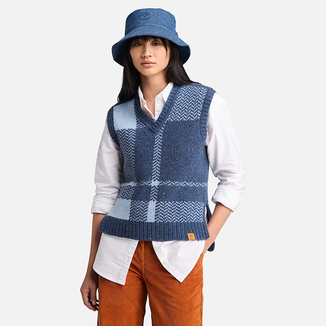 Gilet in Misto Lana da Donna in blu scuro - 1