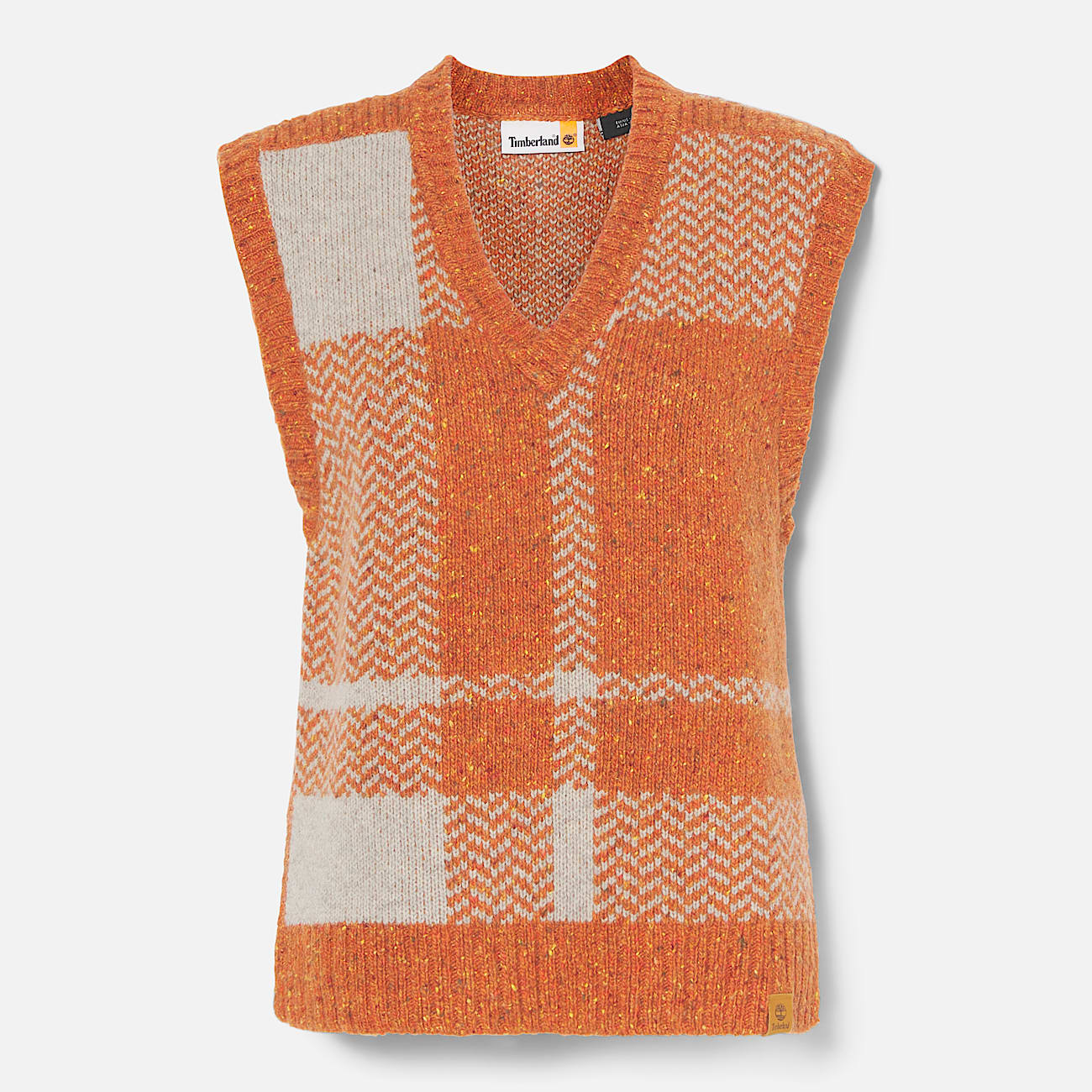 Wool Blend Gilet for Women in Orange