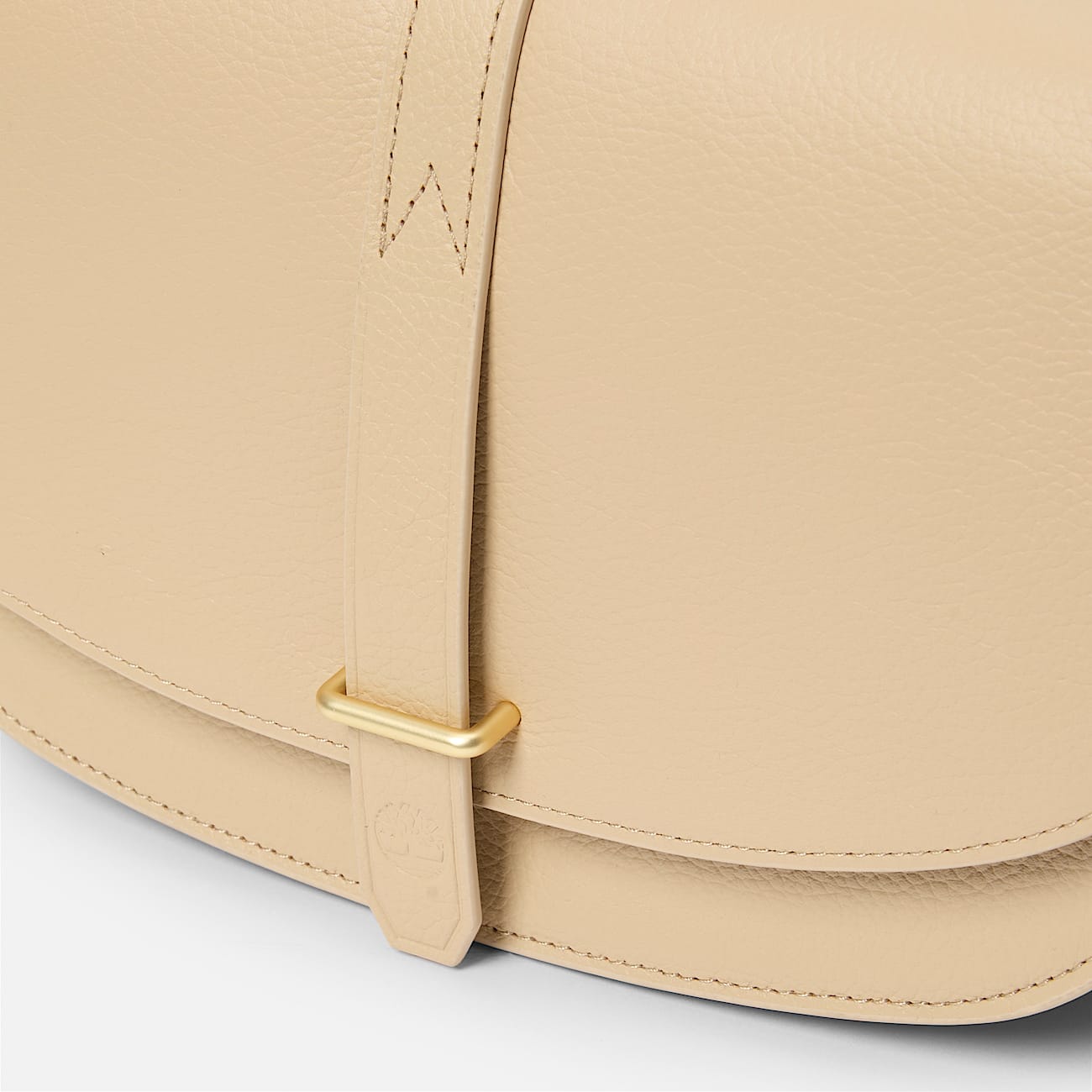 Tuckerman Leren Crossbodytas met flap in beige - 4