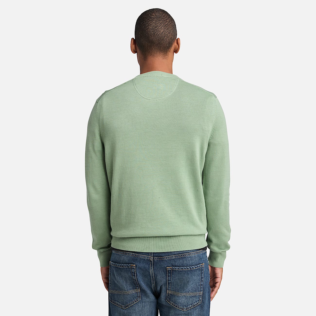 Garngefärbter Williams River Pullover aus Baumwolle für Herren in Grün - 4