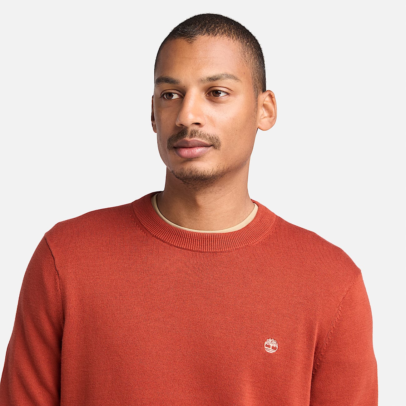 Maglione in Cotone Tinto in Filo Williams River da Uomo in rosso - 3