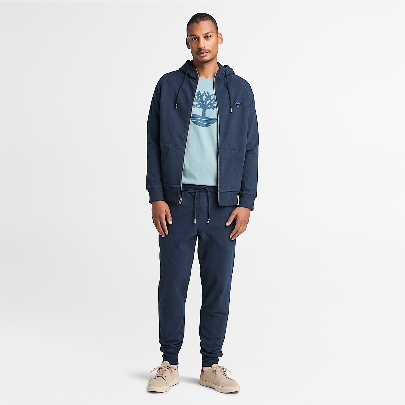 T-shirt Kennebec River Tree Logo para Homem em Azul - 2