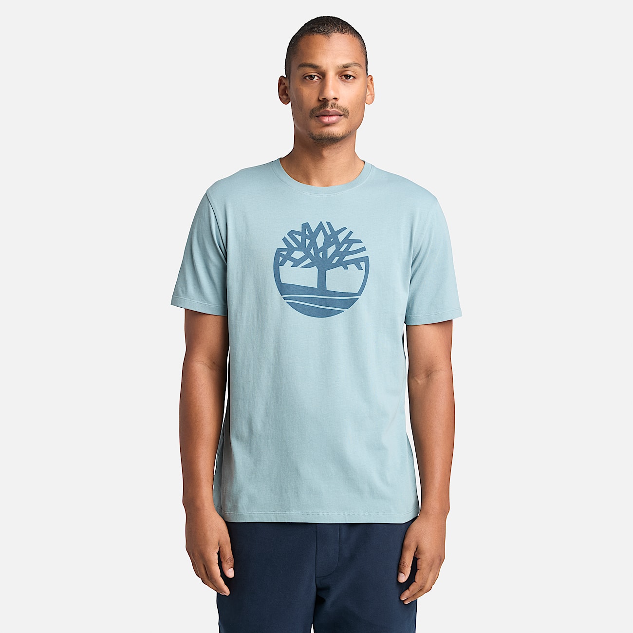T-shirt Kennebec River Tree Logo para Homem em Azul - 1