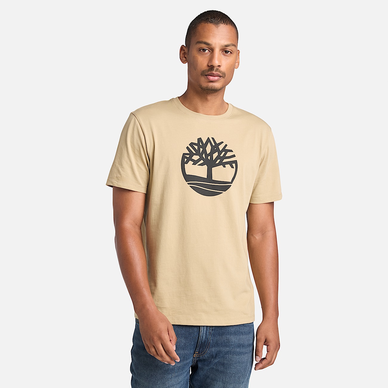 T-shirt Kennebec River Tree Logo para Homem em bege - 1