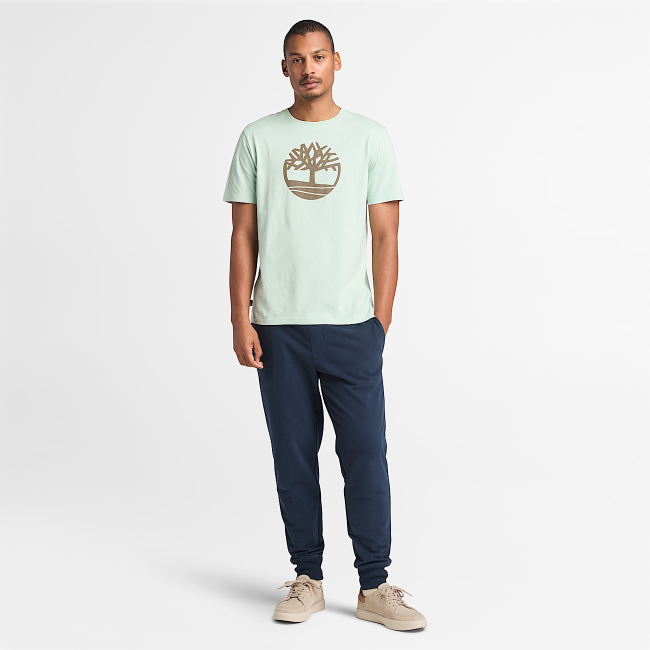 Kennebec River Tree Logo T-Shirt for Men in Green - 2