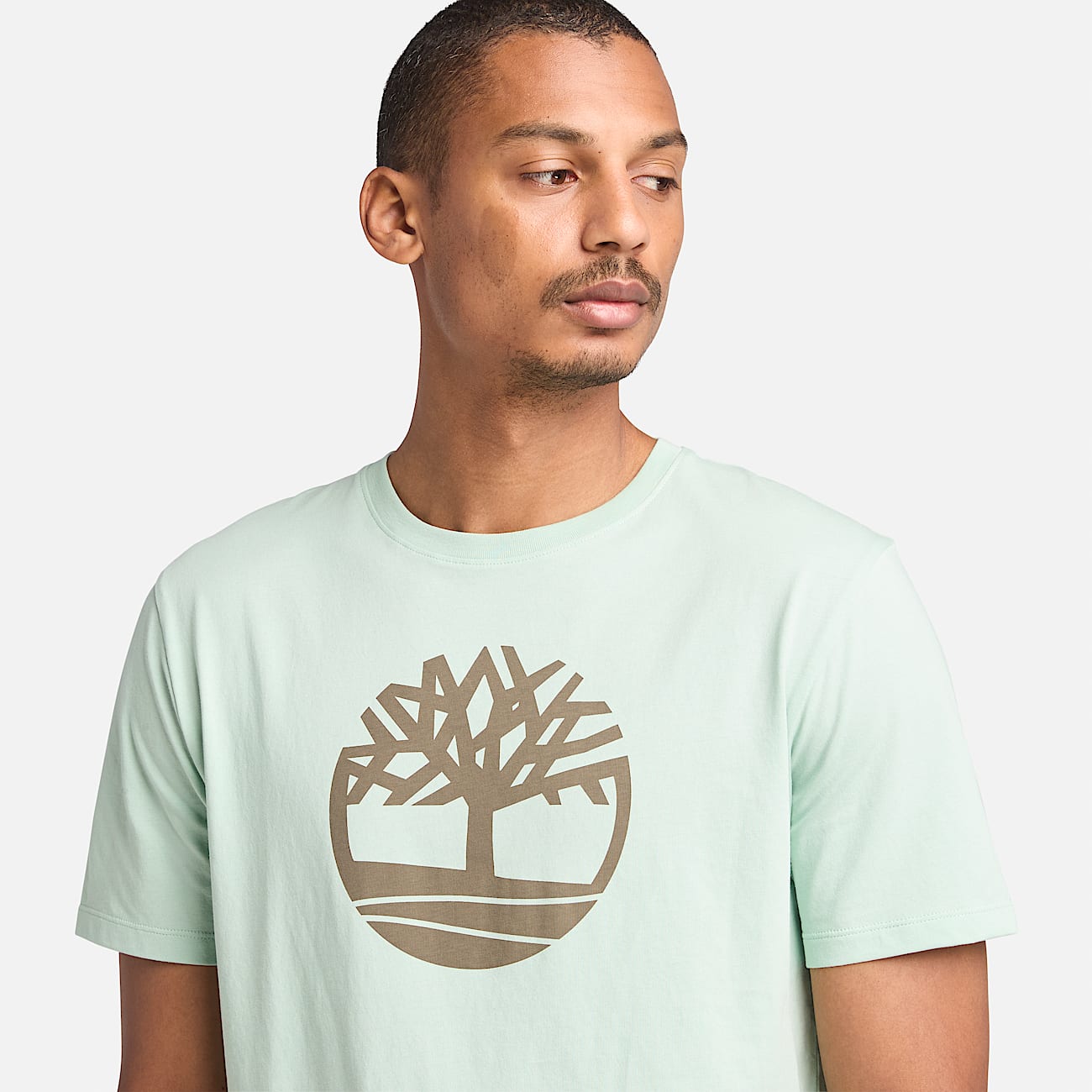Kennebec River Tree Logo T-Shirt for Men in Green - 3