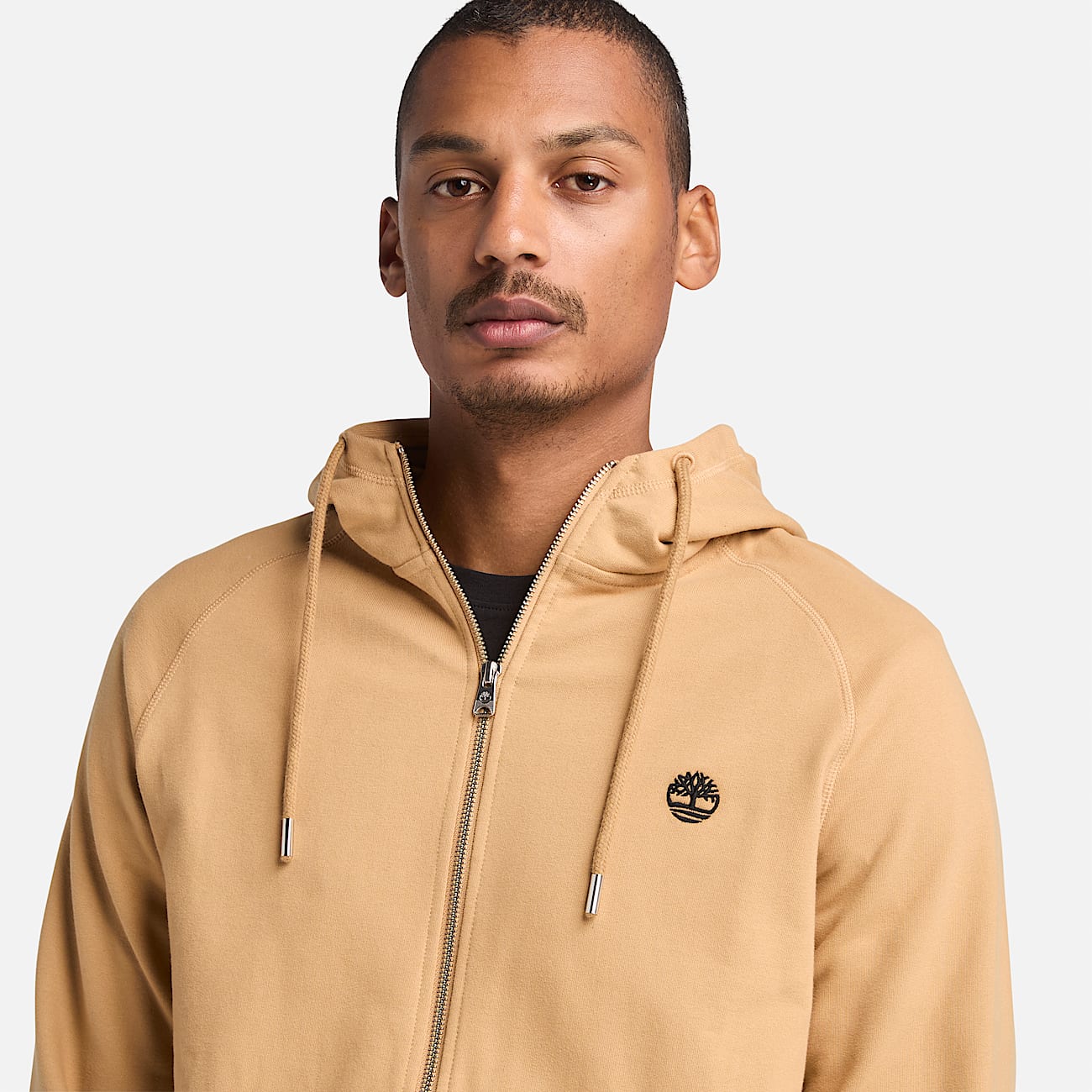 Felpa con Cappuccio e Zip Intera Loopback Exeter River da Uomo in giallo - 3